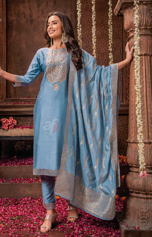 Thumbnail: Churidar for Women - Stylish and Beautiful Party Wear Salwar Kameez