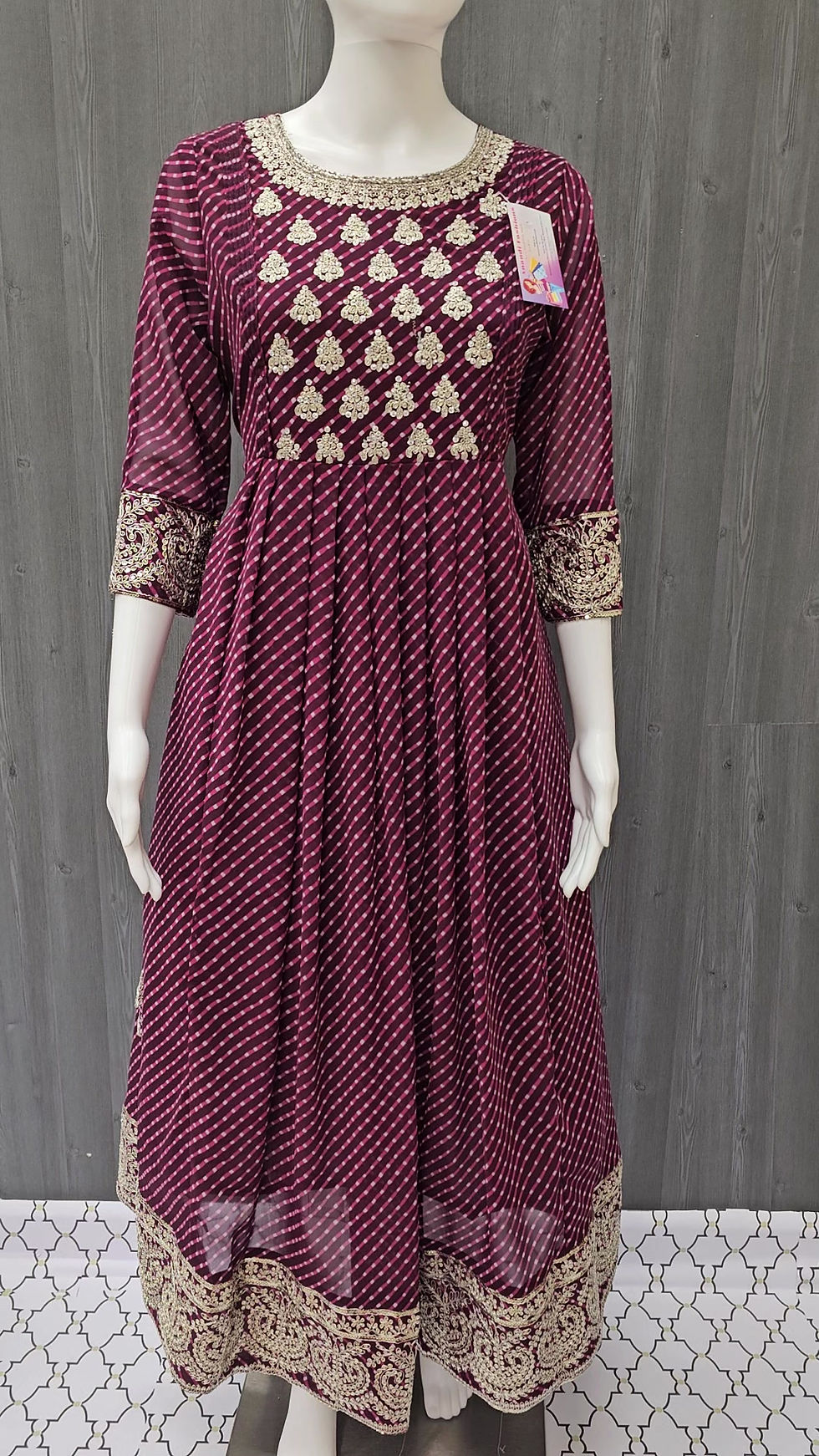 Thumbnail: Indian Kurtis - Leheriya Long Kurti