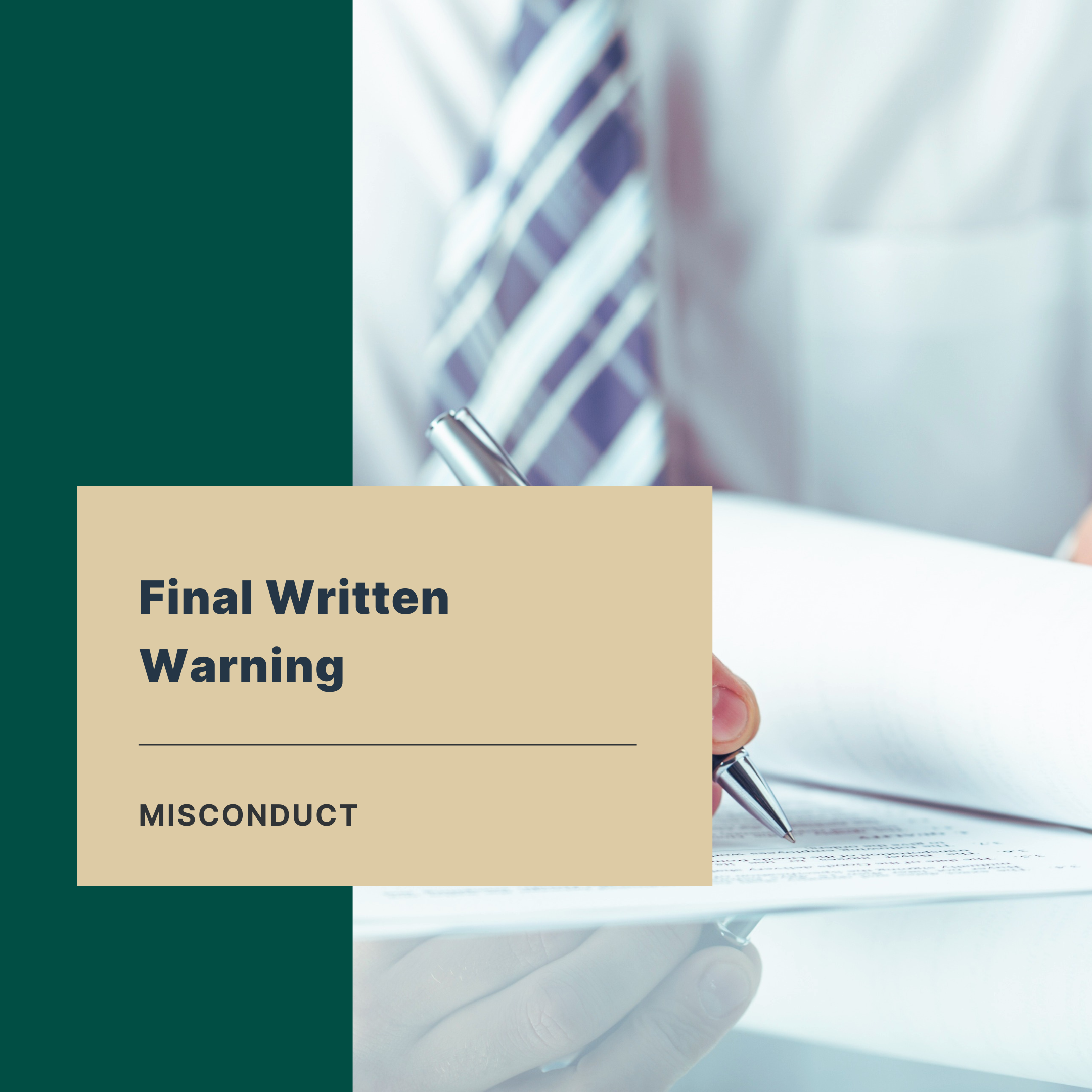 Final Written Warning (Misconduct) Letter Template