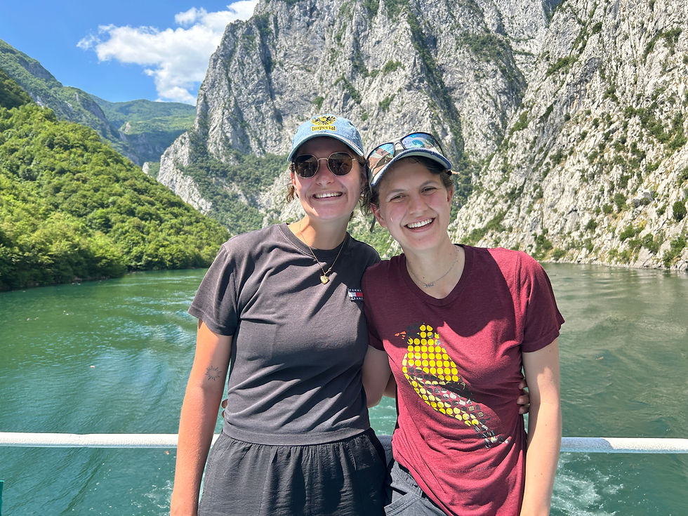 Juliette and me on the boat ride
