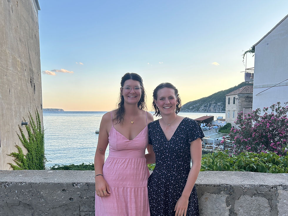 Going out for a nice dinner on our final night in Croatia