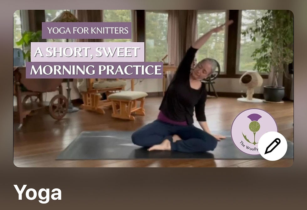 Yoga for Knitters video on You Tube