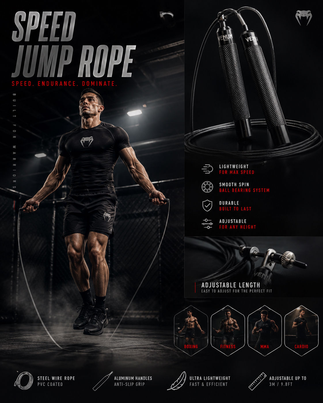 Speed jumping rope