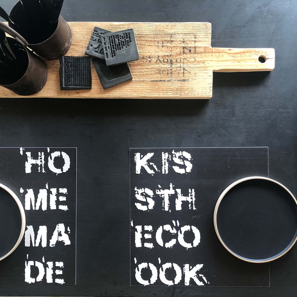 פלייסמטים פי וי סי || KISS THE COOK + HOME MADE