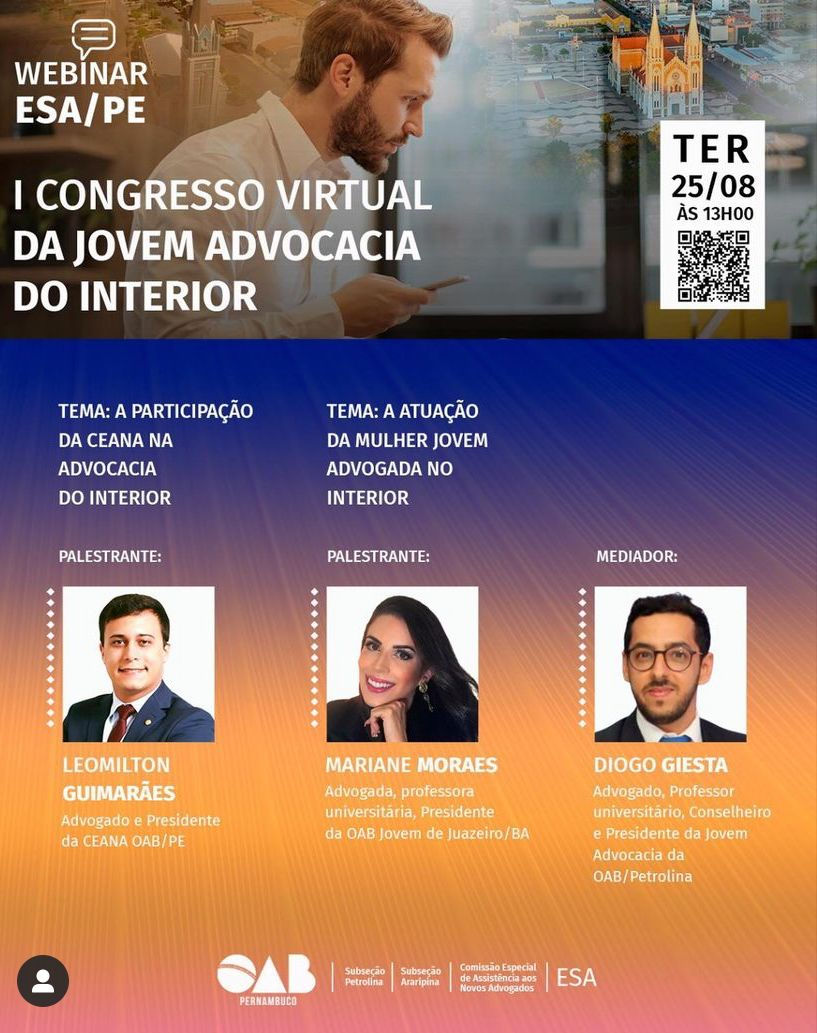 I Congresso Virtual da Jovem Advocacia no Interior