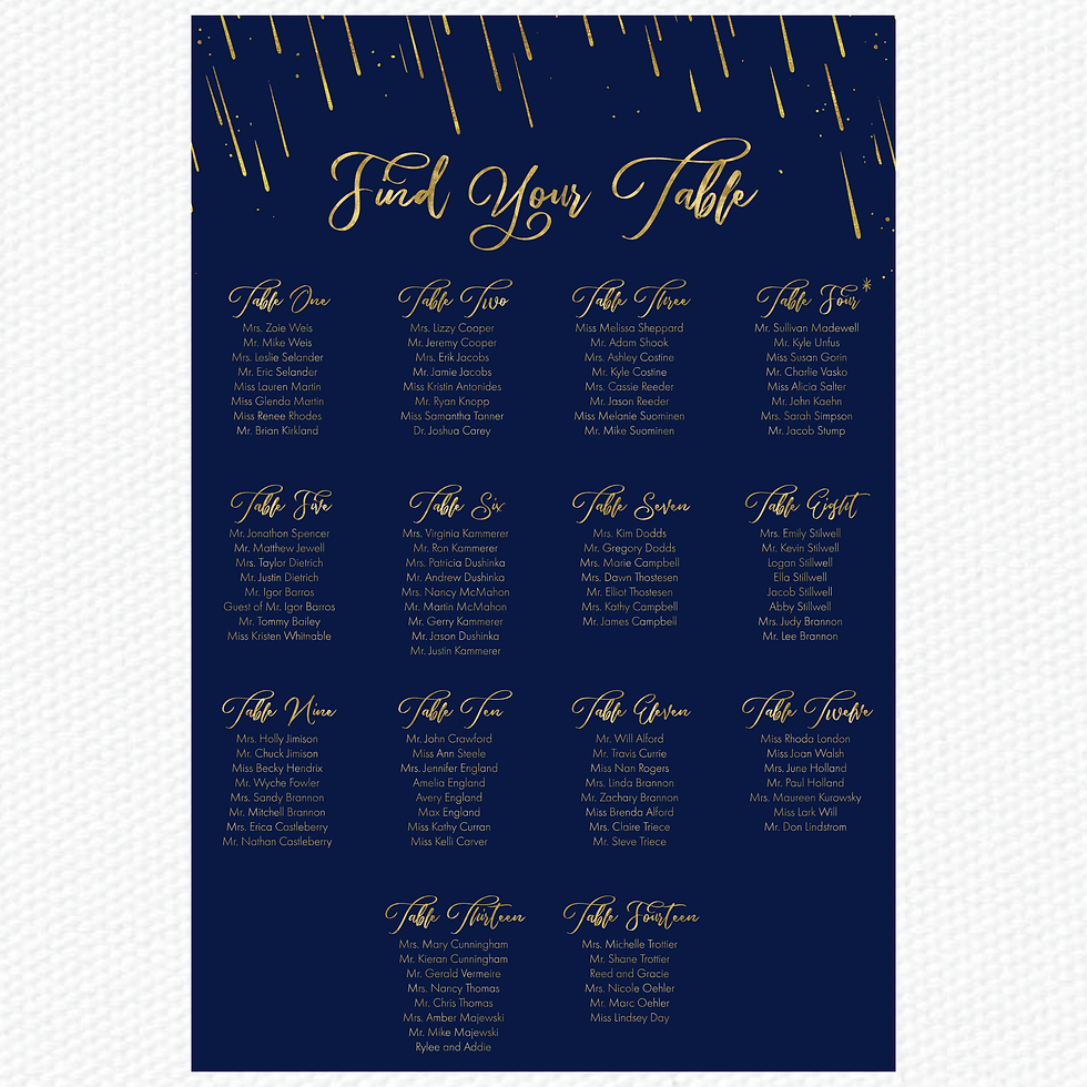 wedding seating chart