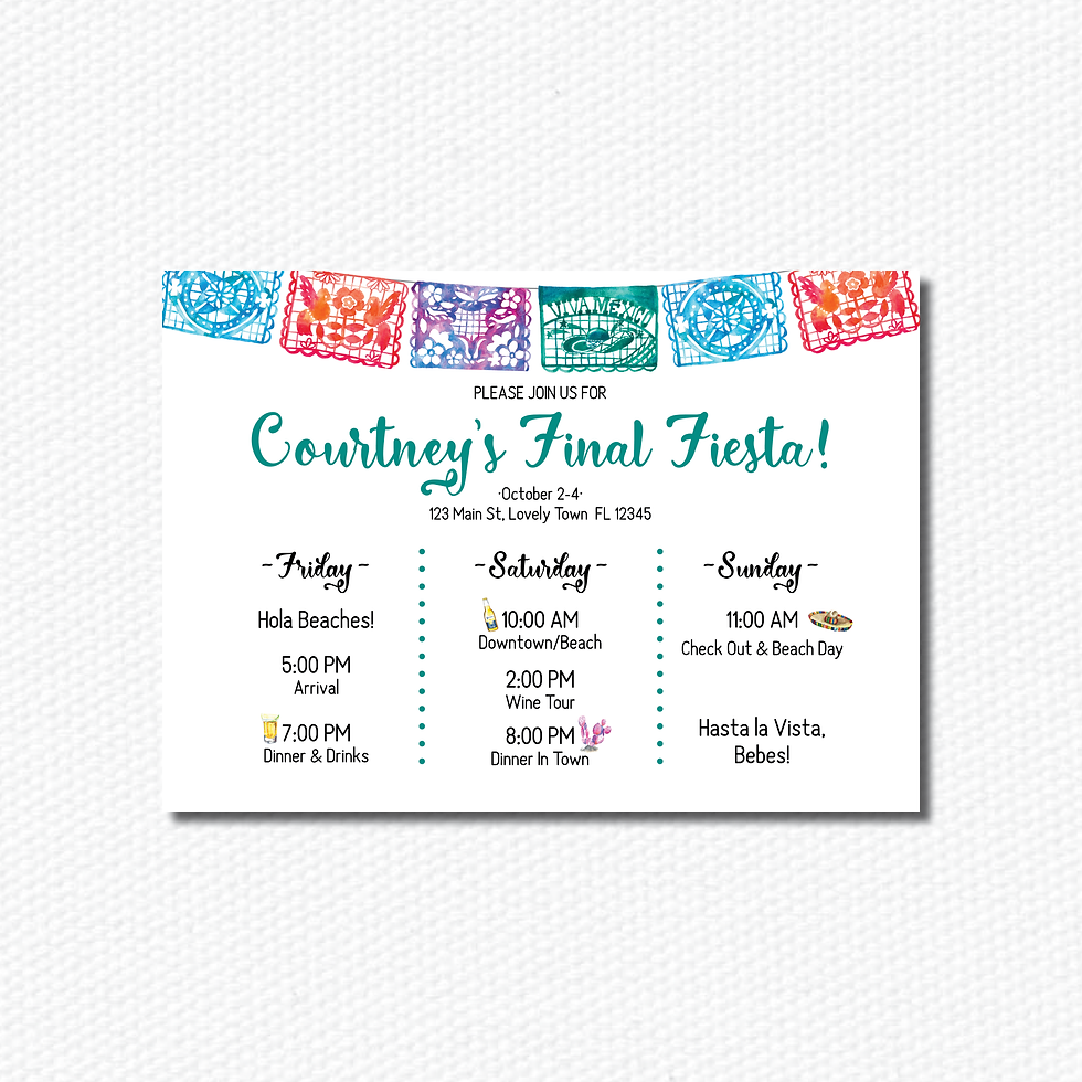 bachelorette invitation
