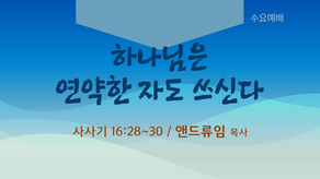 하나님은 연약한 자도 쓰신다
