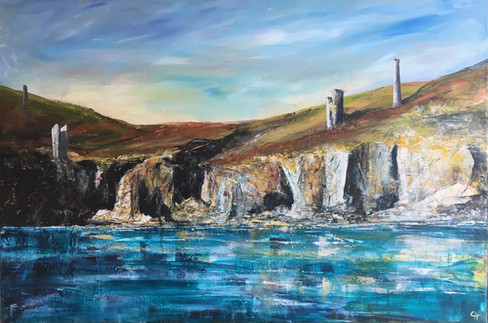 Canoeing Porthleven to Praa 3