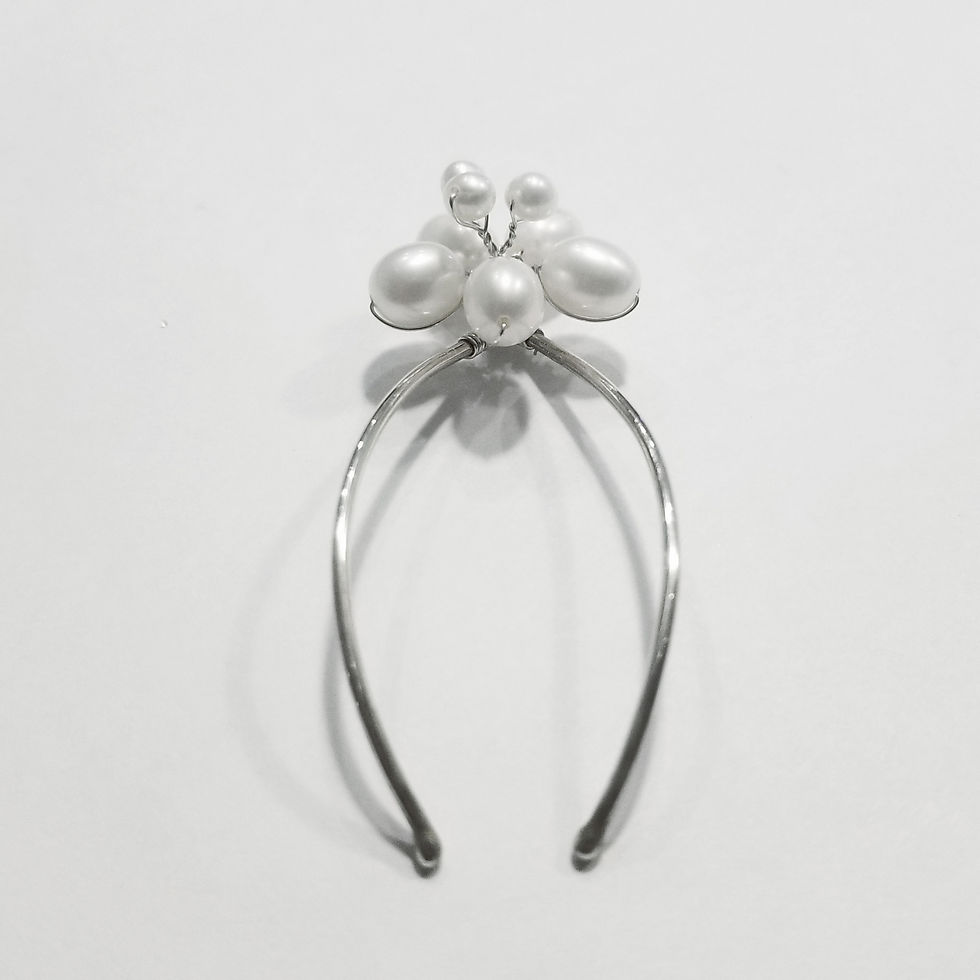 Thumbnail: Apple Blossom Freshwater Pearl Hair Pins