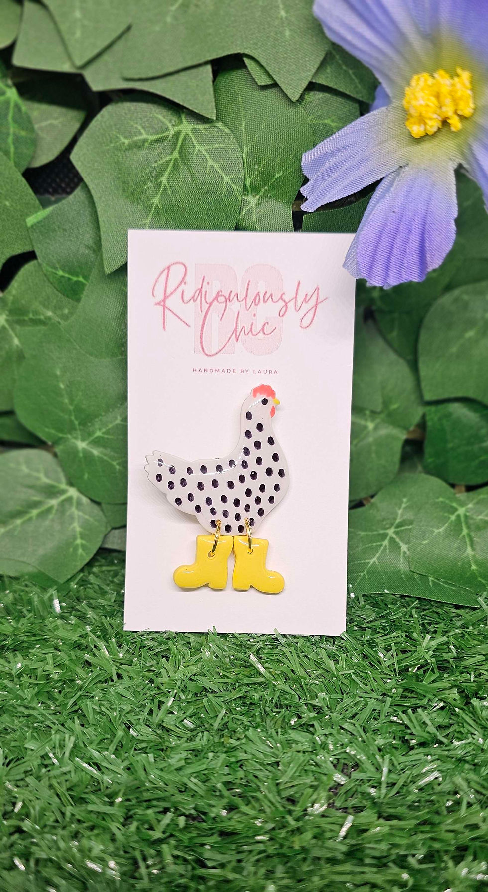 Thumbnail: Polymer clay chicken pins