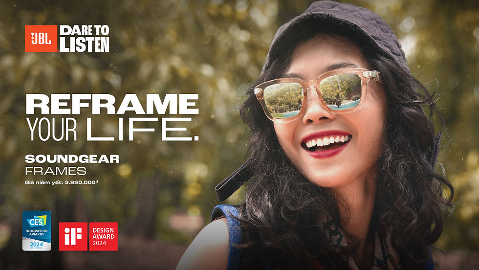 kính nghe nhạc JBL Soundgear Frames được vinh danh là sản phẩm Đổi mới Sáng tạo CES Honoree 2024
