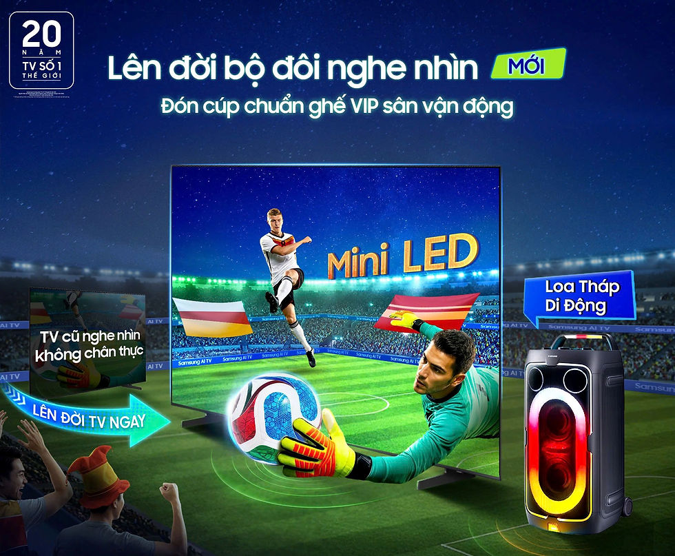 Bùng nổ không khí World Cup 2026 với ưu đãi hấp dẫn và Chế độ Bóng đá AI, Vision AI Companion tối ưu cho tận hưởng bóng đá trên Samsung AI TV