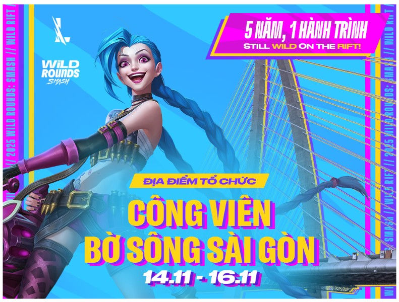 Riot Games tổ chức sự kiện Wild Rounds: SMASH 2025 của LMHT: Tốc Chiến tại Việt Nam vào tháng 11 sắp tới