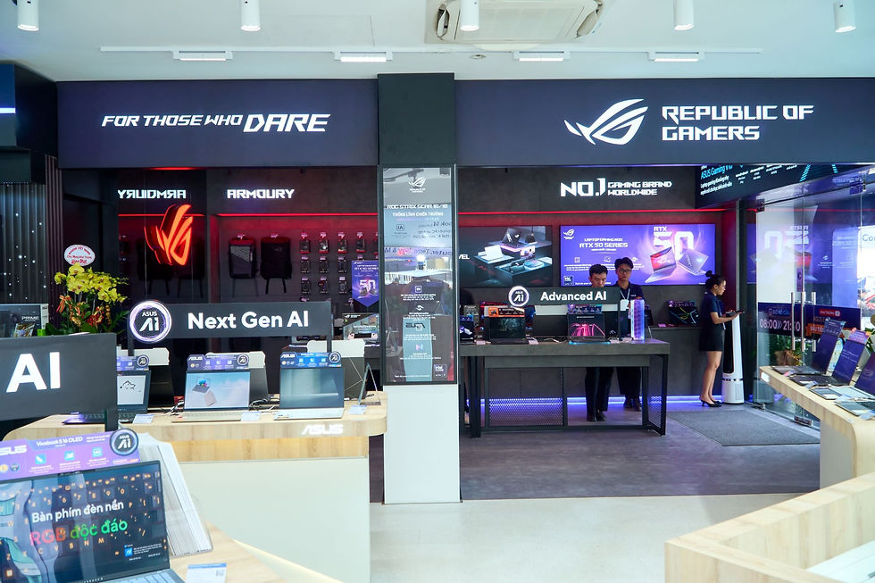 Người dùng có thể tận tay trải nghiệm tất cả các dòng laptop của ASUS tại cửa hàng