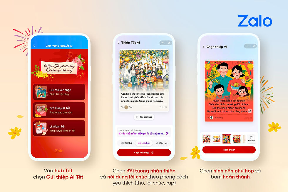 Tạo thiệp AI chúc Tết nhanh chóng bằng các thao tác đơn giản