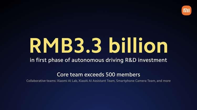 Xiaomi có kế hoạch đầu tư 3,3 tỷ NDT cho giai đoạn R&D đầu tiên của công nghệ lái xe tự hành