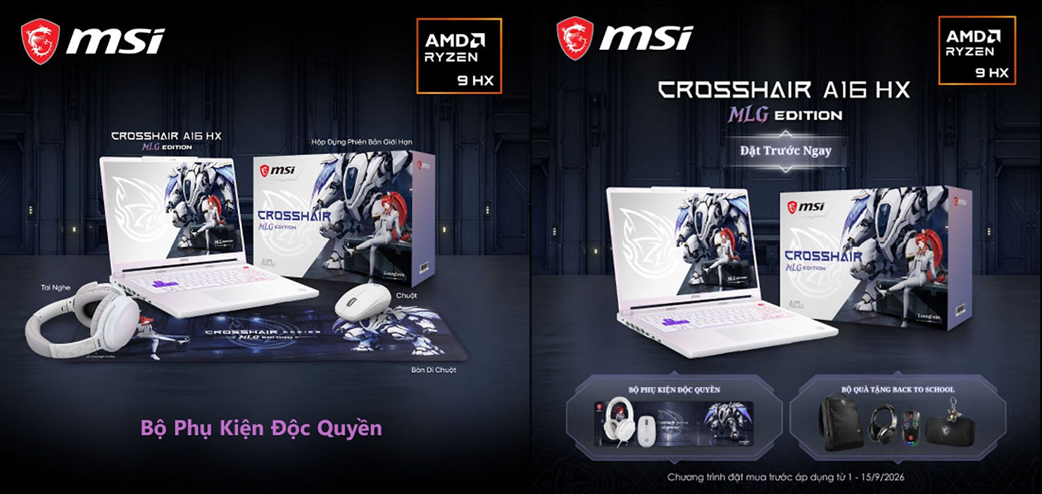 MSI ra mắt bộ đôi siêu phẩm Prestige 14 Flip AI+ Vincent van Gogh Edition và Crosshair A16 HX MLG Edition