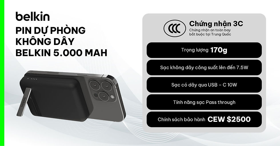 PIN sạc dự phòng không dây 5K mAh Belkin