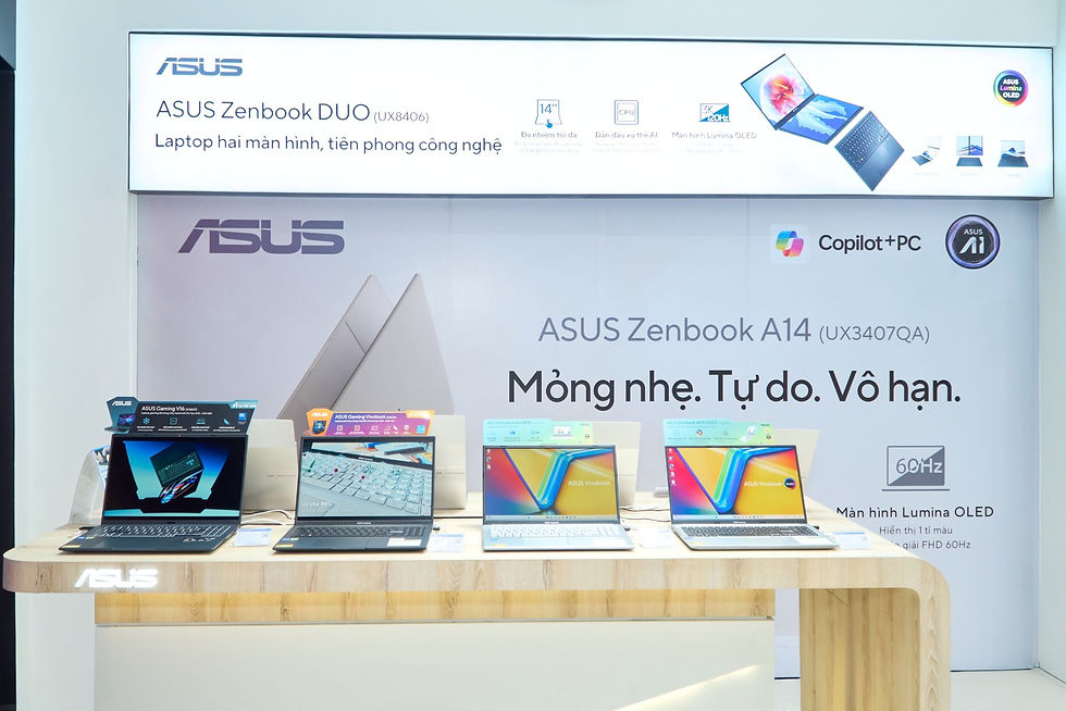 Cửa hàng trải nghiệm khai trưng bày đầy đủ tất cả các dòng từ phổ thông đến cao cấp của ASUS