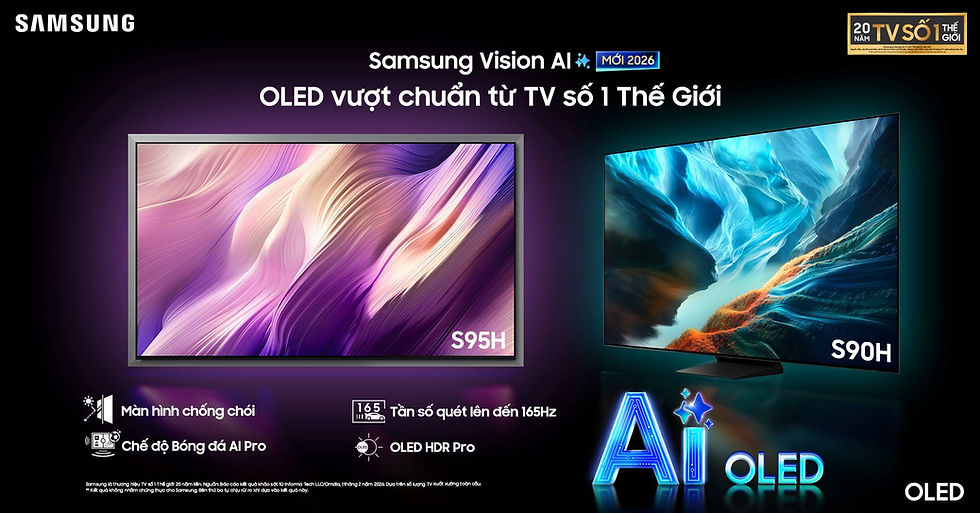 Dải sản phẩm Samsung AI TV 2026 tích hợp Vision AI Companion trên toàn bộ danh mục, từ Micro RGB, OLED, Neo QLED, Mini LED đến Crystal UHD