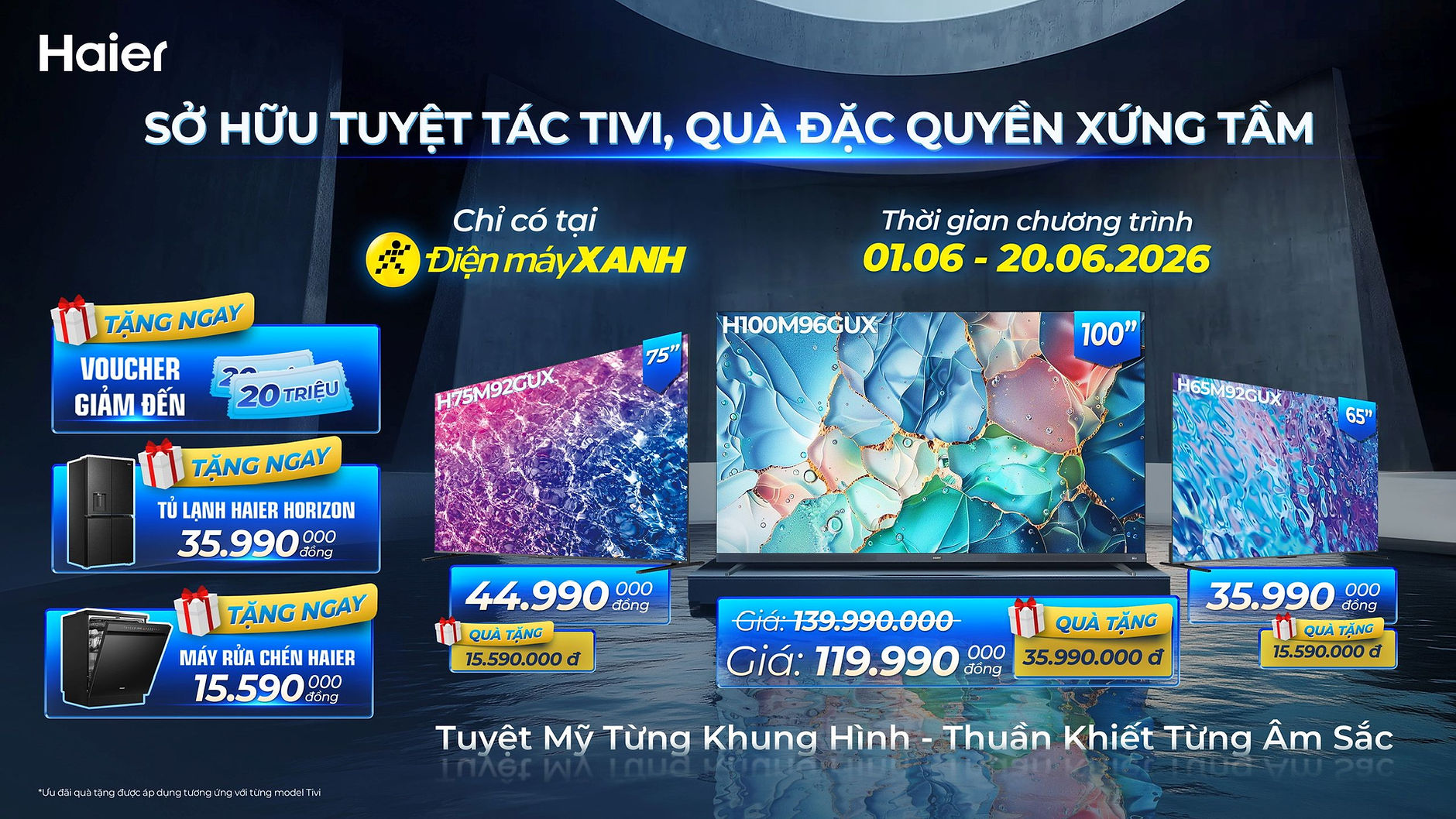 Tái định nghĩa không gian sống đẳng cấp, Haier ra mắt tủ lạnh Horizon Collection và Tivi QD-MiniLED thế hệ mới tại Việt Nam