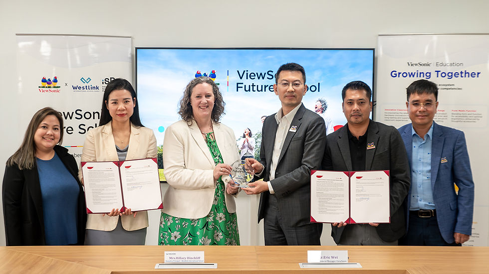 Lễ ký kết biên bản ghi nhớ và trao danh hiệu trường học điển hình Future School giữa ViewSonic và trường Quốc tế Westlink