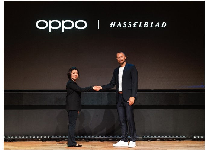 Bà Olivella Liu, Giám đốc Thương hiệu Toàn cầu của OPPO cùng ông Bronius Rudnickas, Giám đốc Tiếp thị Toàn cầu của Hasselblad