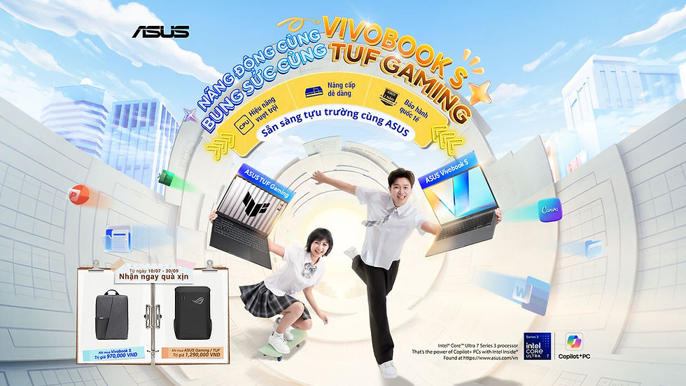 Mùa Back to School 2026 khác biệt của ASUS: Dải laptop AI mạnh mẽ, bảo hành an tâm cùng mô hình Touch ASUS