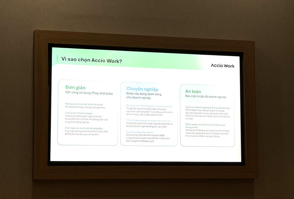Alibaba.com ra mắt đội ngũ kinh doanh AI tác nhân “Accio Work” tại Việt Nam