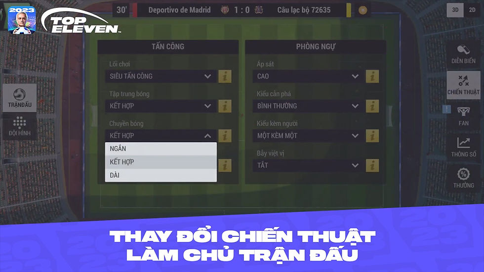 Top Eleven: Quản Lý Bóng Đá còn cho phép bạn can thiệp vào những công việc phụ nhưng có ảnh hưởng quan trọng