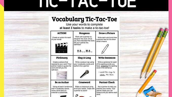 Vocabulary Tic-Tac-Toe
