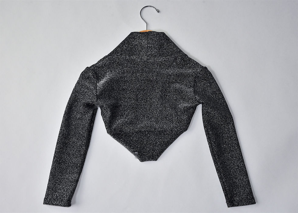 Miniatura: Backview of Sparkle knit bolero by Fiveloaves Twofish