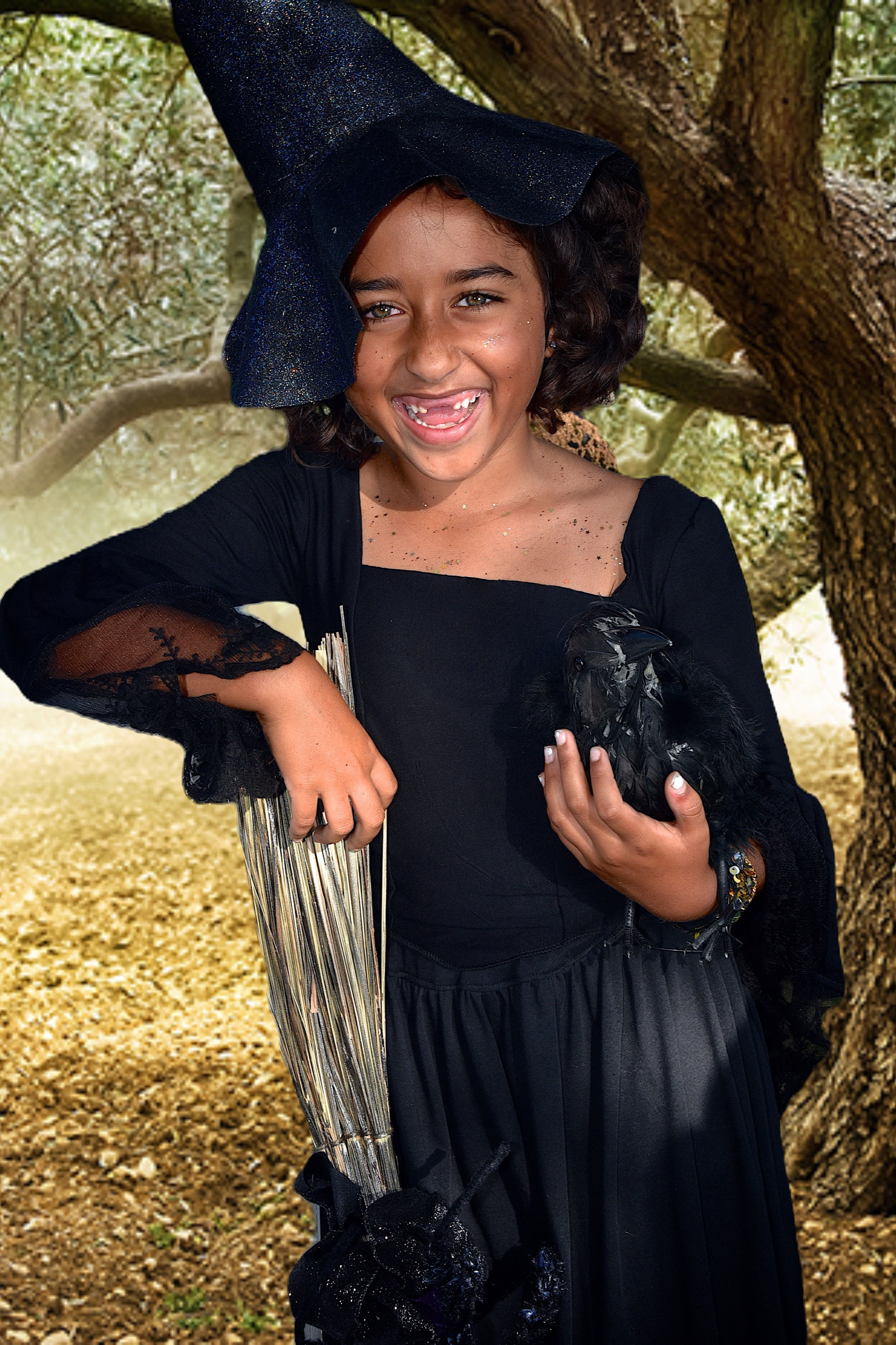 Tween Classic Black Witch Costume Set – Fiveloaves Twofish