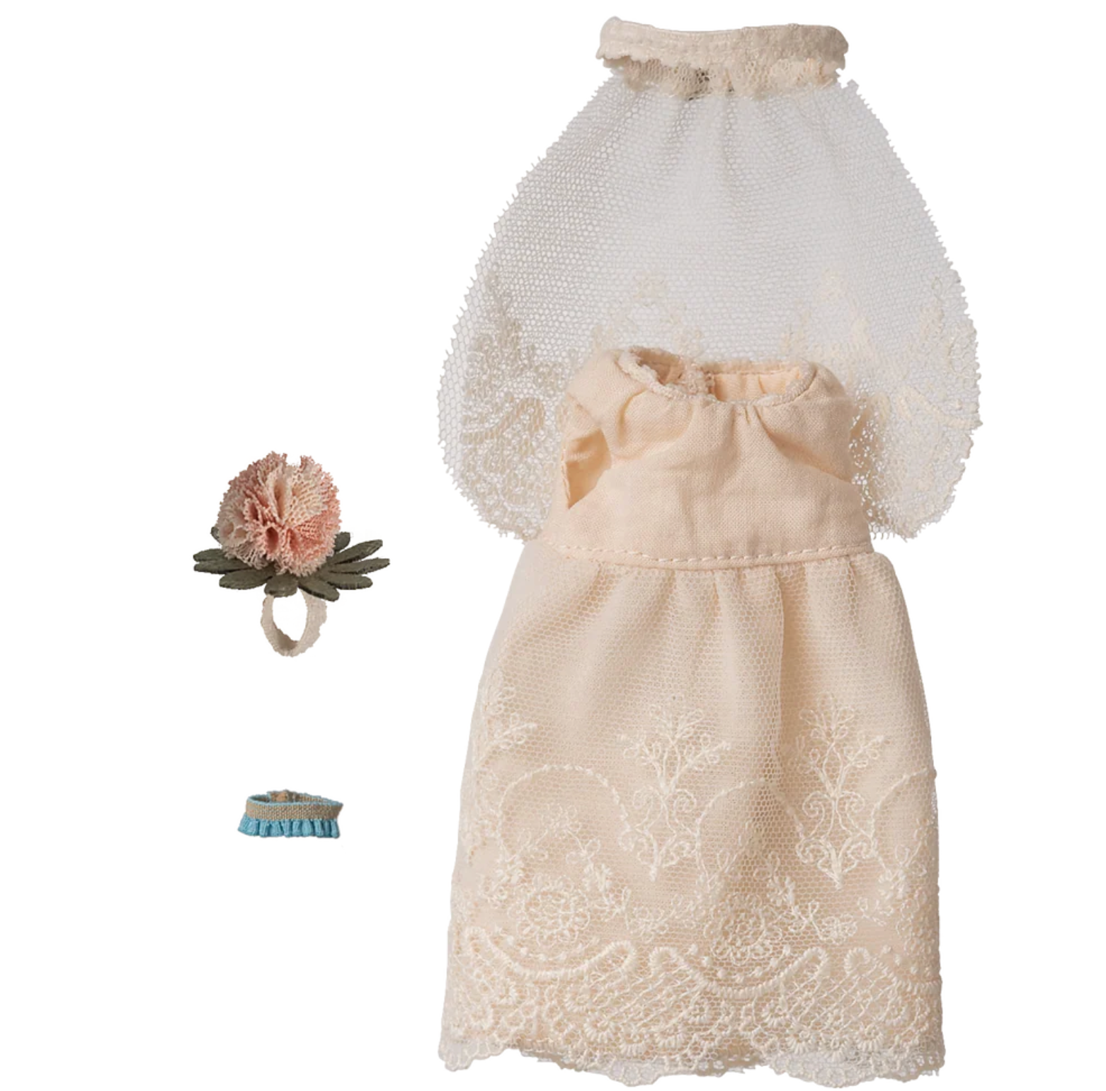Maileg Wedding dress, Mum mouse