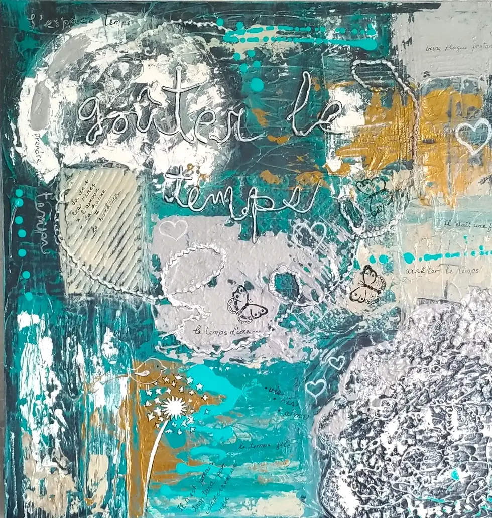 Découvrez La retraite, une œuvre originale de Pauline Larouche, artiste peintre québécoise. Technique mixte sur toile galerie