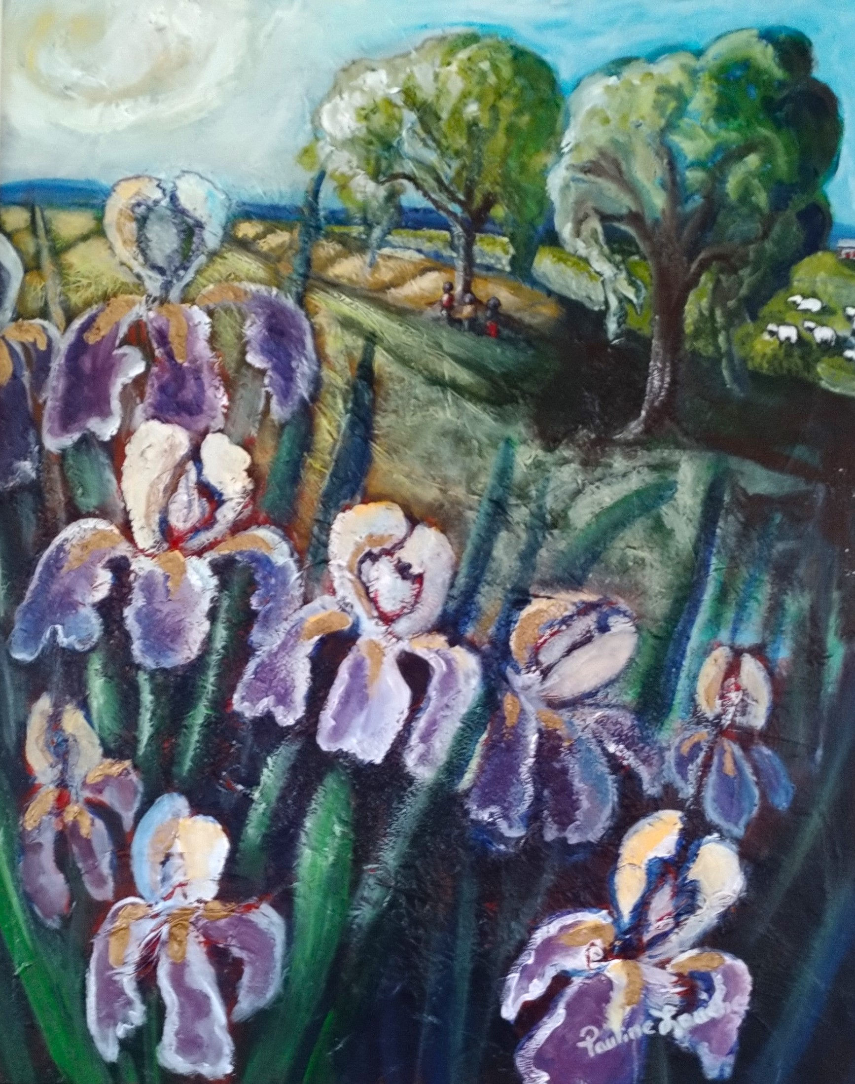 Découvrez Le tilleul, une peinture originale de Pauline Larouche, artiste québécoise. Acrylique et technique mixte sur toile