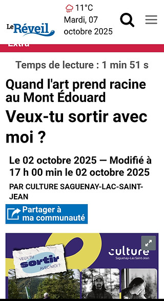 2025 article de presse culture Saguenay Lac St Jean