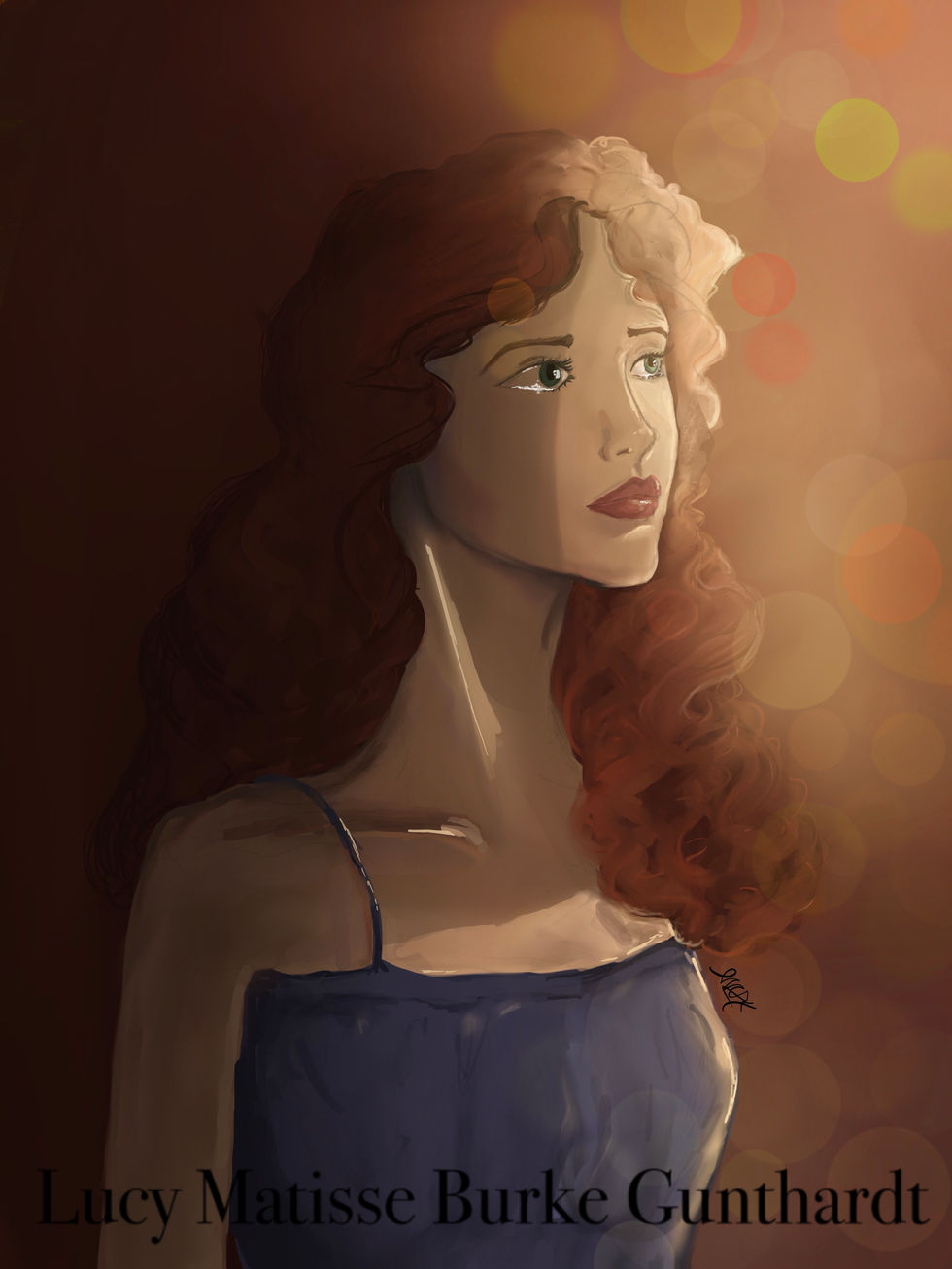 Digital Painting of Sorrowful Woman by Lucy