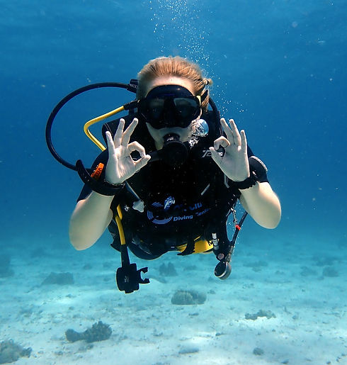 Scuba diving beginner diving in Ko Haa in the Lagoon.jpg