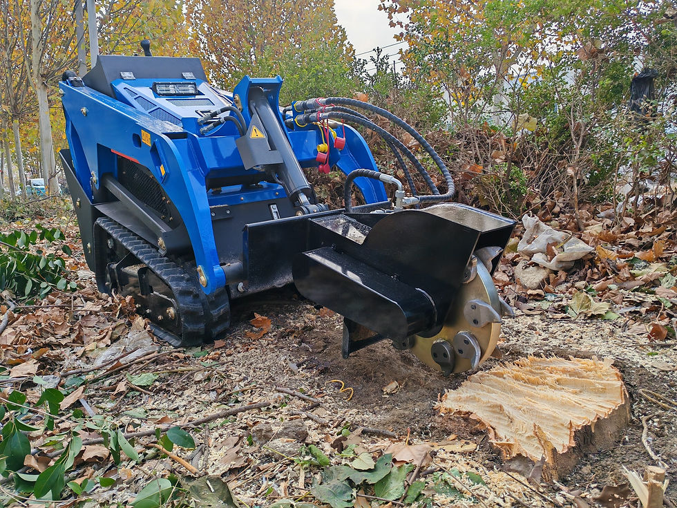 Thumbnail: Derette xTreme Duty Stump Grinder for Mini Skid Steer, Carbide Teeth