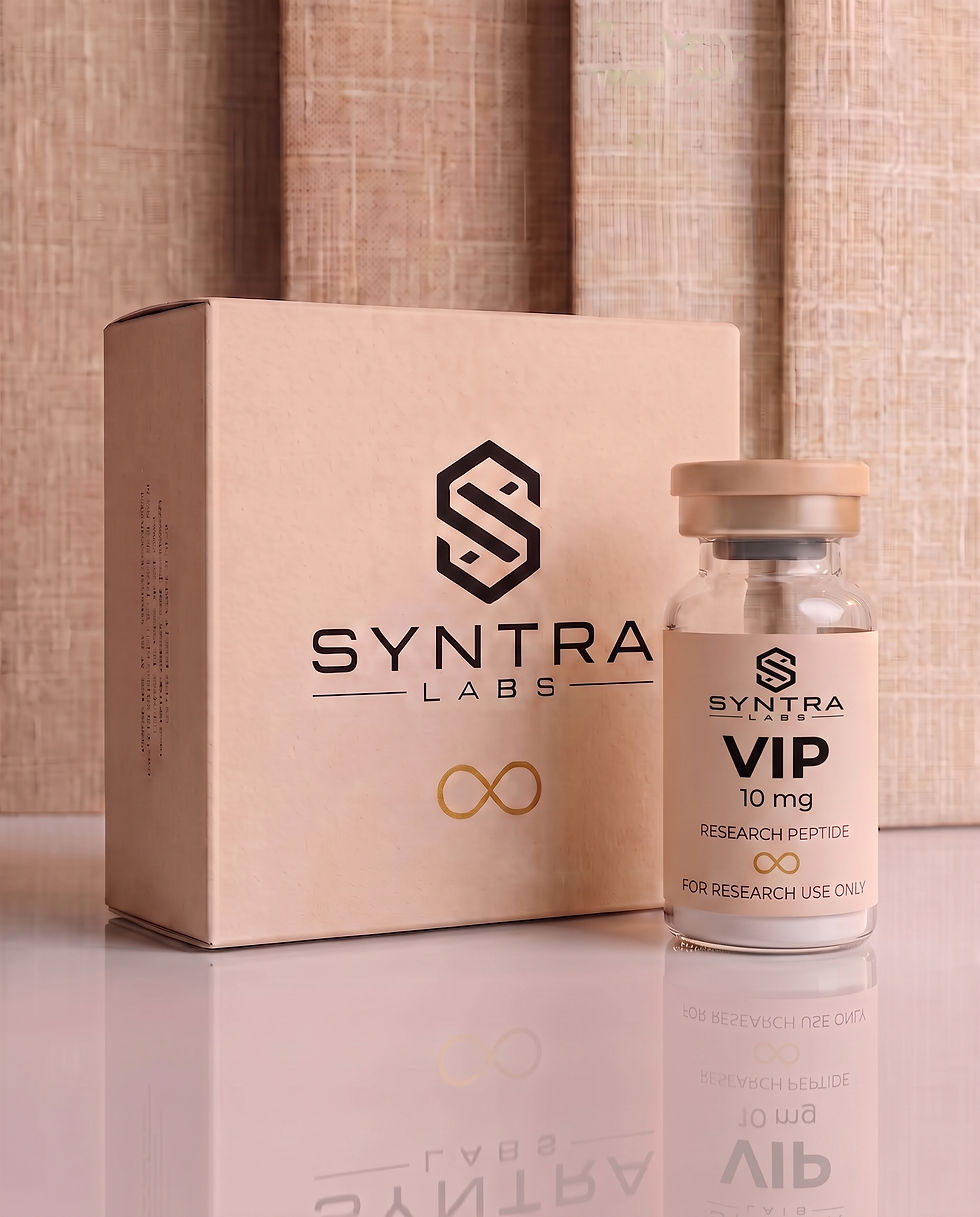Vial de VIP 10 mg de SYNTRA LABS, uso exclusivo para investigación.