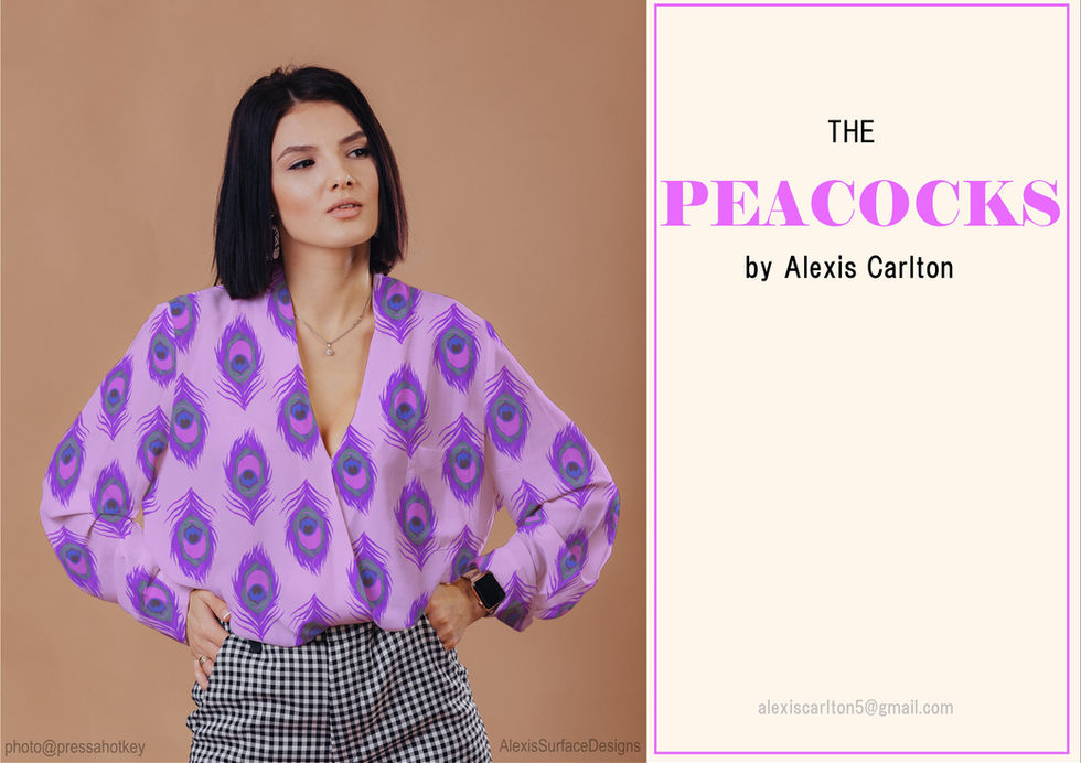 Feathers 2 Ways in Purple Peacock