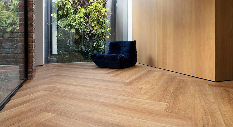 High performance hybrid flooring boards in a Gold Coast home corridor