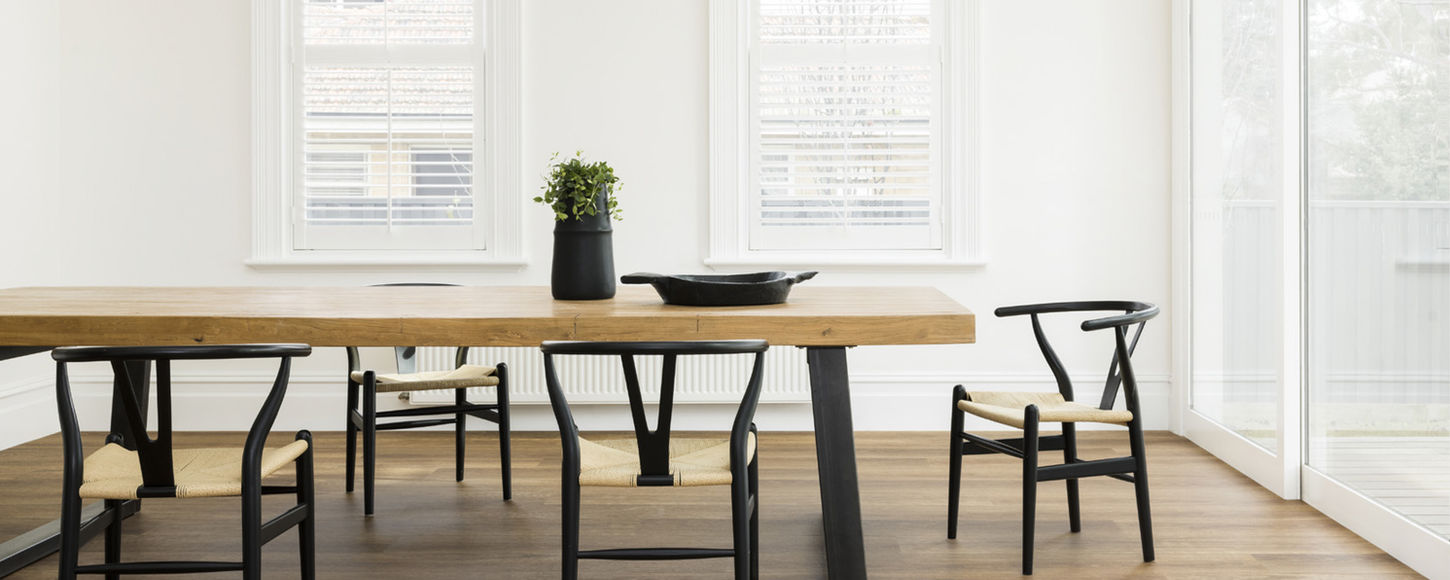 High performance hybrid Waterproof Luxury Vinyl in a dining room