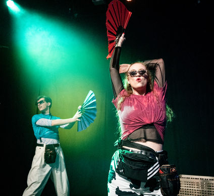 Fashion Spies Production Image by Graeme Braidwood Quick Duck Theatre