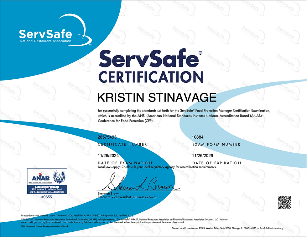 ServSafe Certification