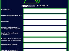 Le panneau d’affichage du permis de construire & déclaration préalable