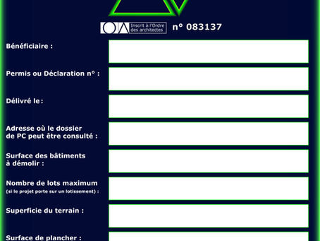 Le panneau d’affichage du permis de construire & déclaration préalable