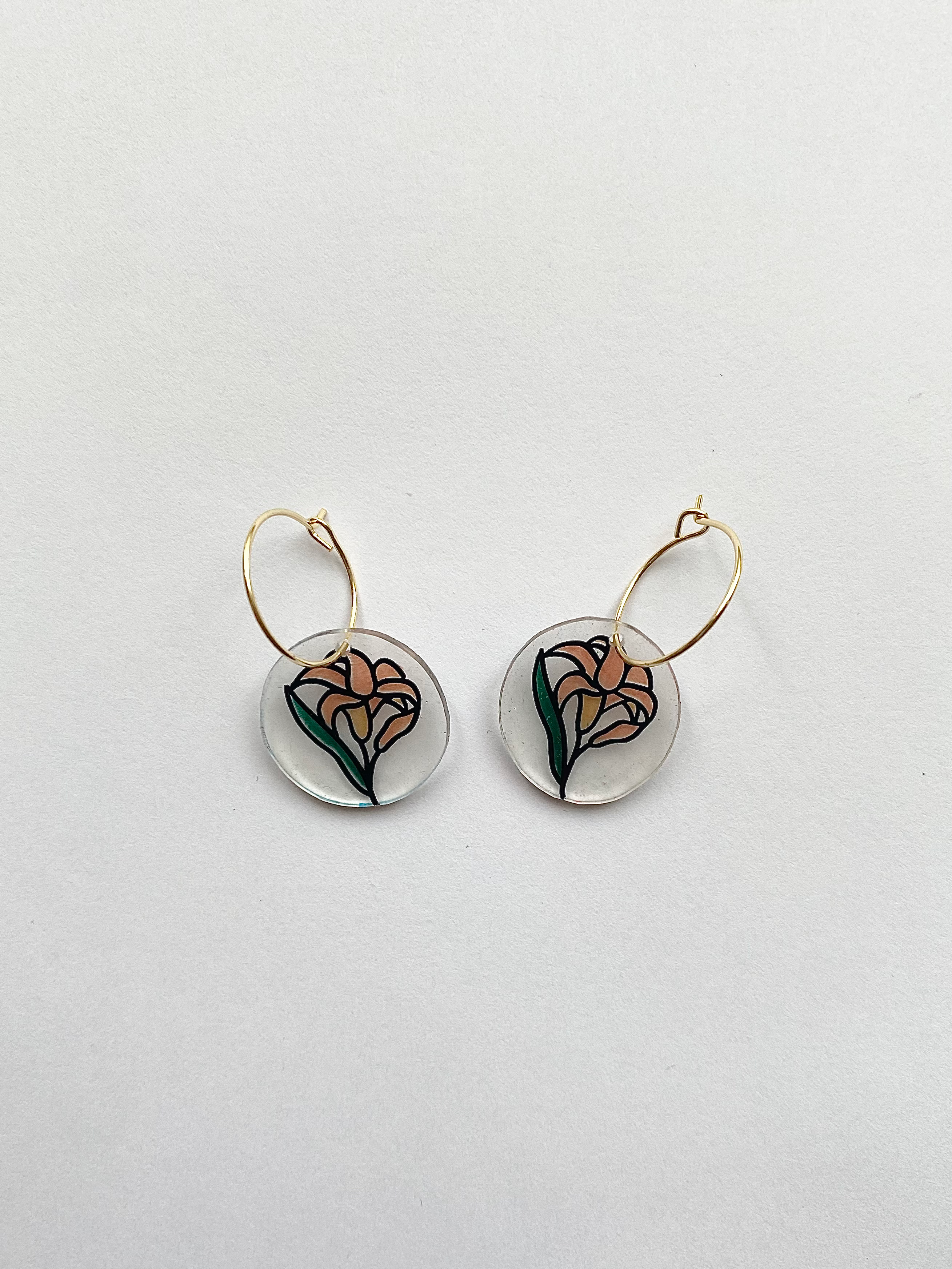 Graphic Lily Earrings